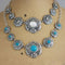 Graduated gemstone Khanda / Adi Shakti Talisman necklaces2